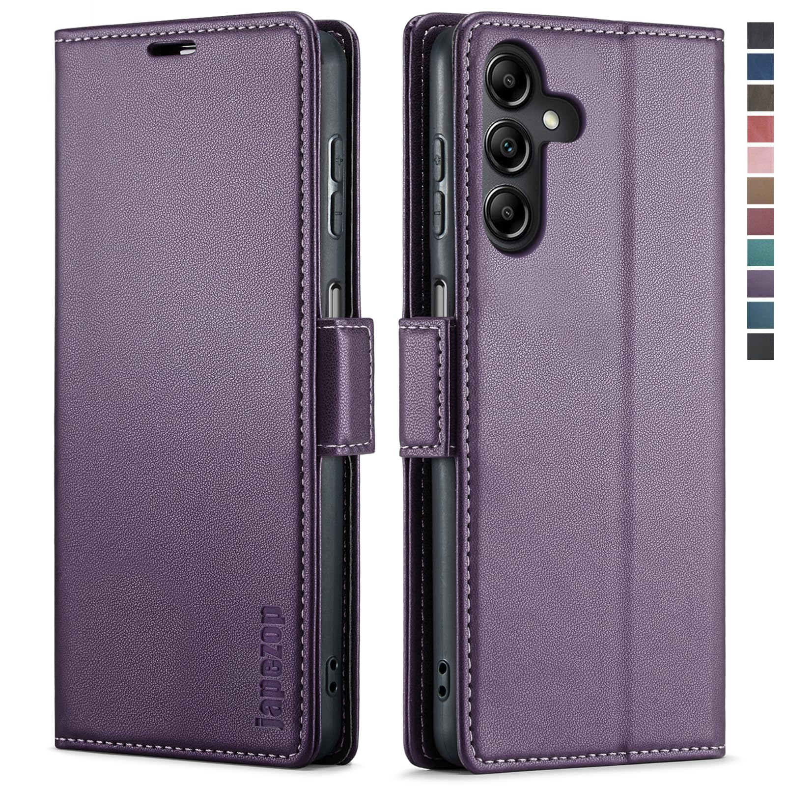 Samsung Galaxy A14 5G Case,Samsung Galaxy A14 5G Wallet Case with Card Holder [RFID Blocking] Kickstand Magnetic,Leather Flip Case Wallet for Samsung Galaxy A14 5G 6.6 Inch (Fashion Purple)