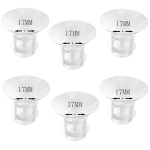 bliblo 6pcs flange insert 17mm, compatible with tsrete/bellababy/lansinoh/momcozy s9/s12/s9pro/s12pro,wearable breast pump shields/flanges，milk collector 24mm universal (17mm)