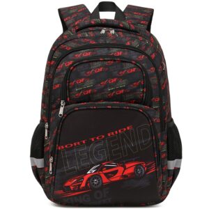 abshoo cute car school backpack for boys elementary kindergarten kids school bag (car black)