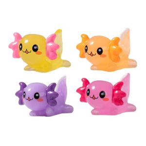 X Hot Popcorn 30PCS Mini Axolotl Colorful Mini Resin Axolotl Figurines Charms Tiny Animal Figures Cute Axolotl Cake Topper Axolotl Ornament for DIY Craft Garden Dollhouse Decoration (Mixed Color)