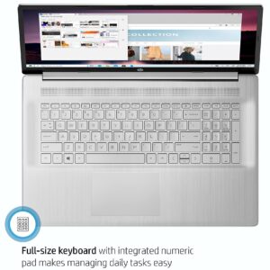 HP 17 17.3" HD+ Laptop Computer, Intel Quad-Core i3-1125G4 up to 3.7GHz (Beat i5-10210U), 32GB DDR4 RAM, 1TB PCIe SSD, 802.11AC WiFi, Bluetooth, Natural Silver, Windows 11 S, BROAG 64GB Flash Drive