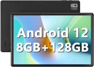 sgin 8gb ram 128gb rom android 12 tablet, 10 inch 1280 * 800 hd ips tablets computer with srceen, mtk octa-core 2.0ghz processor, 8mp+5mp camera, bluetooth, wifi, 6000mah, black