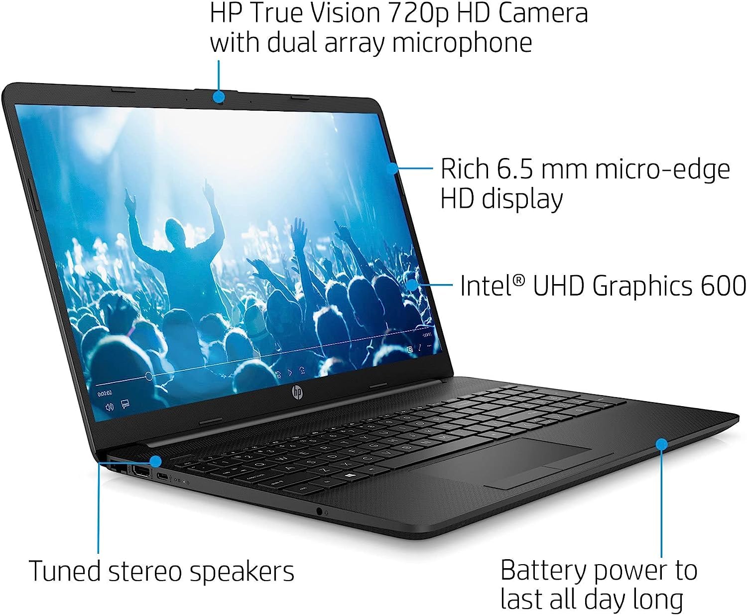 HP Newest Flagship 15.6 HD Pavilion Laptop for Business and Student, 16GB RAM, 1TB SSD, Intel Quad-Core Pentium N5030, Webcam, Online Conferencing, Fast Charge, WiFi, Win 11, w/GM Accessory, Black