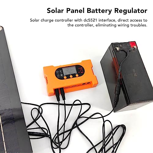 Solar Charge Controller Dual USB Type C Fast Charging Solar Panel Battery Regulator Dc5521 Interface 12v/24v Auto Adaptation (30A)