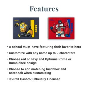 Let's Make Memories Personalized Backpack with Lunch Box (Optional) - TRANSFORMERS - Red - Optimus Prime