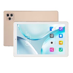 vikye android 11 tablet, 10.1 inch display, octa core cpu processor, 4gb ram 64gb rom, 8mp 16mp dual cameras, 5g wifi tablet (us plug 100‑240v) (gold)