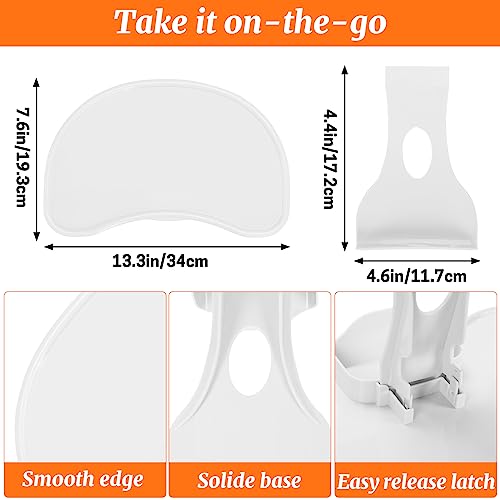 Gnegni Seat Tray Attachment Accessory Compatible with Bumbo Floor Seat, Smooth Tray Surface Easily Attaches to Baby Bumbo Seat Lite for Baby Feeding and Playing, Easy to Clean & Release-White