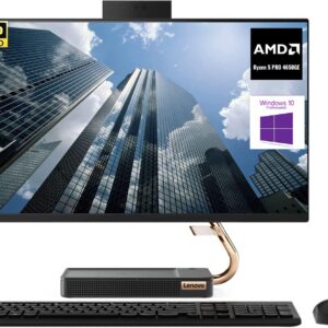 Lenovo Ideacentre A540 All-in-One, 23.8" FHD Desktop, AMD Ryzen 5 Pro 4650GE, 16GB RAM 1TB PCIe SSD, Webcam, Wi-Fi, Wireless Keyboard & Mouse, Windows 10 Pro, Black