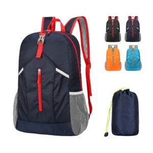 amo nenes 25~30l travel backpack, lightweight hiking backpack, foldable waterproof backpack for travel camping running outdoor hiking daypack, small sports bag (dark blue)