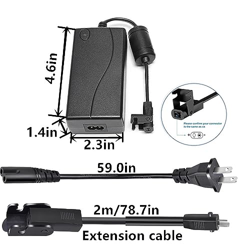 Universal Power Cord for Recliner Chair - 2-Pin Power Adapter with Extension Cord for Lift Chair, Recliner Sofa, Recliner Couch, 29V2A Power Supply Compatible with Power Recliner Most Makes & Models