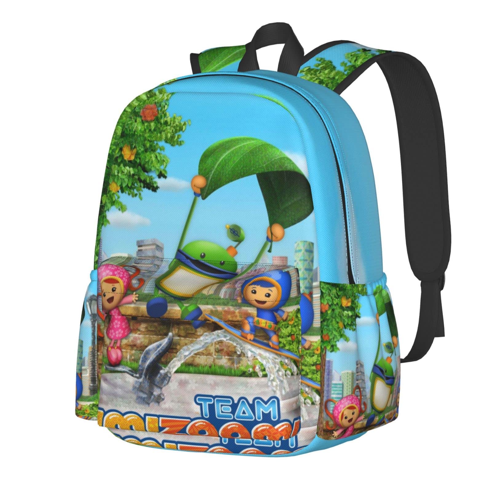 CONPELSON Backpacks Team Anime Umizoomi Adjustable Laptop Backpack Double Shoulder Bag for Women Men Climbing Shopping Work