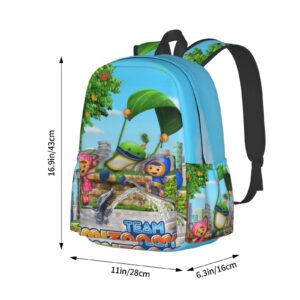 CONPELSON Backpacks Team Anime Umizoomi Adjustable Laptop Backpack Double Shoulder Bag for Women Men Climbing Shopping Work