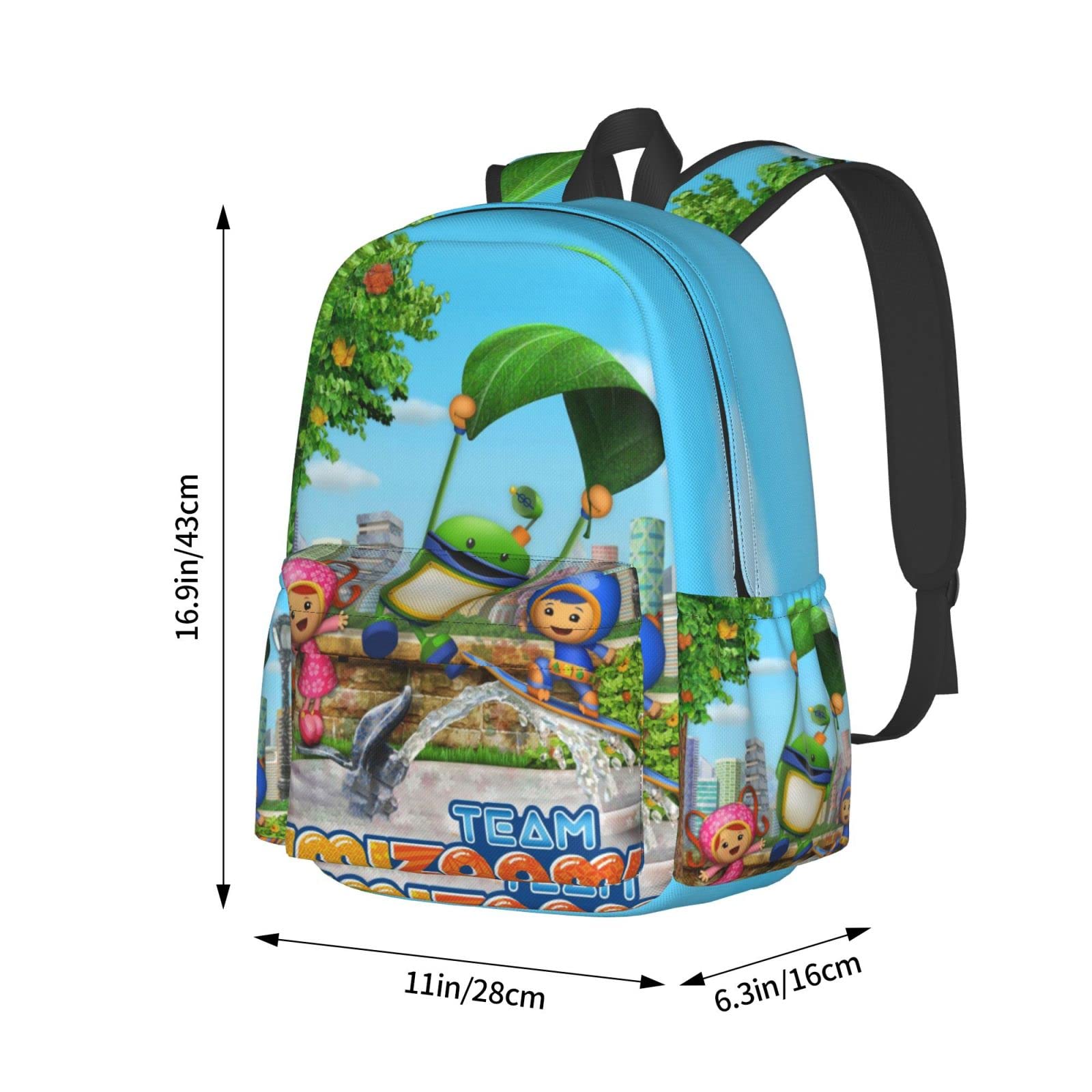 CONPELSON Backpacks Team Anime Umizoomi Adjustable Laptop Backpack Double Shoulder Bag for Women Men Climbing Shopping Work