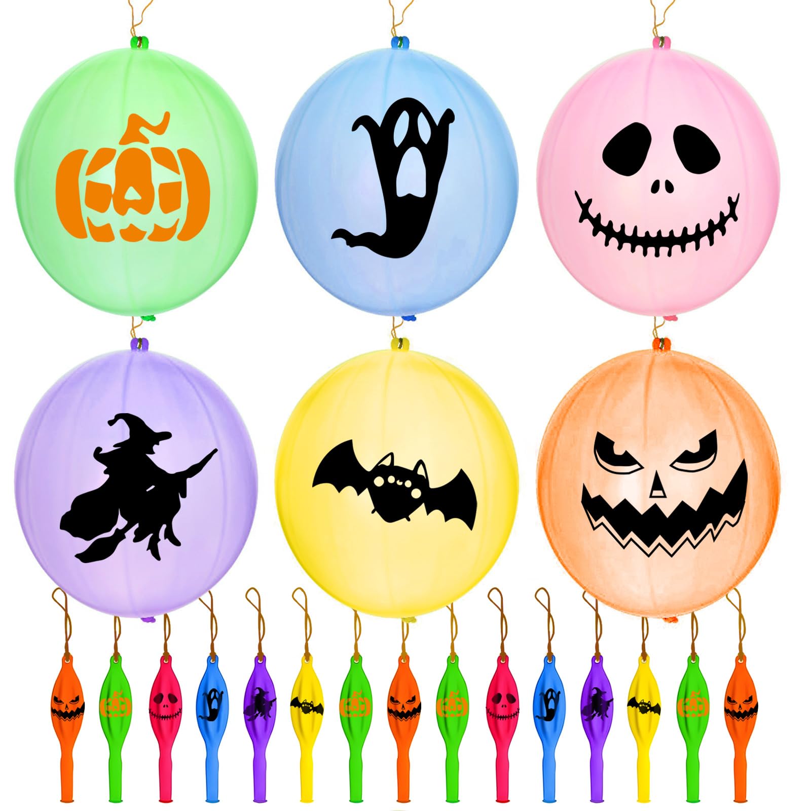 Halloween Games Halloween Punch Balloons for Halloween Party Favors Trick or Treat Toy Punching Balloons Goodie Party Game Favors Supplies Decor 24 Pieces