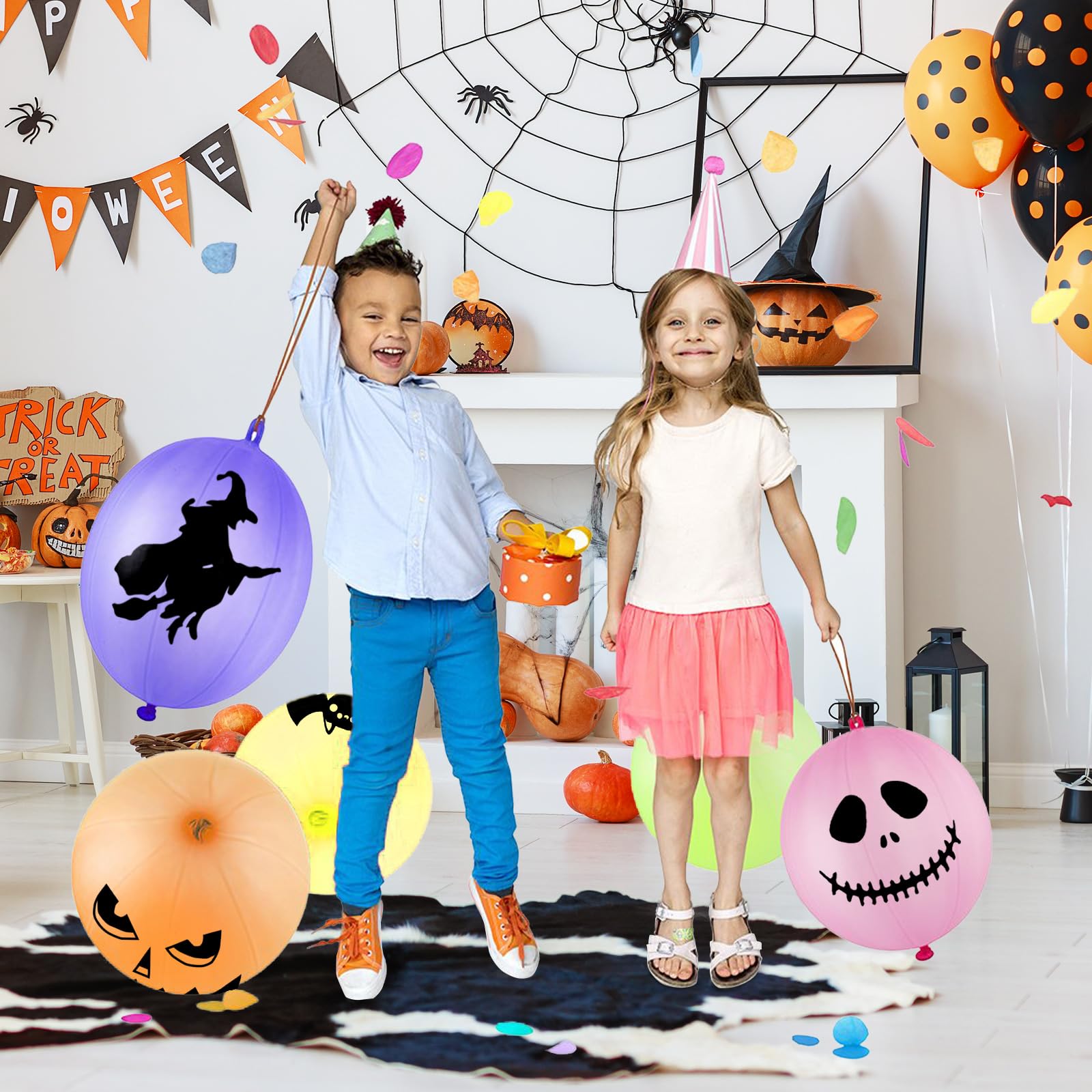 Halloween Games Halloween Punch Balloons for Halloween Party Favors Trick or Treat Toy Punching Balloons Goodie Party Game Favors Supplies Decor 24 Pieces