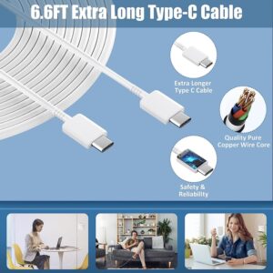 Samsung Fast Charger 25W USB C Super Fast Charging Type C Charger Cable Cord 6.6FT for Samsung Galaxy S24 S24+ S23 S22 S21 S20 Ultra/Plus/FE,Note 20/10,Z Fold5,Z Flip5,A55/A15/A25,Galaxy Tab A8/S8/S9