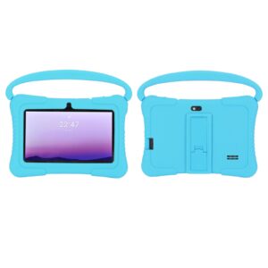 Vikye 7in Kids Tablet 2GB 32GB Quad Core Processor Dual Camera 3D Design Tablet Protective Cover Android 10 (US Plug)