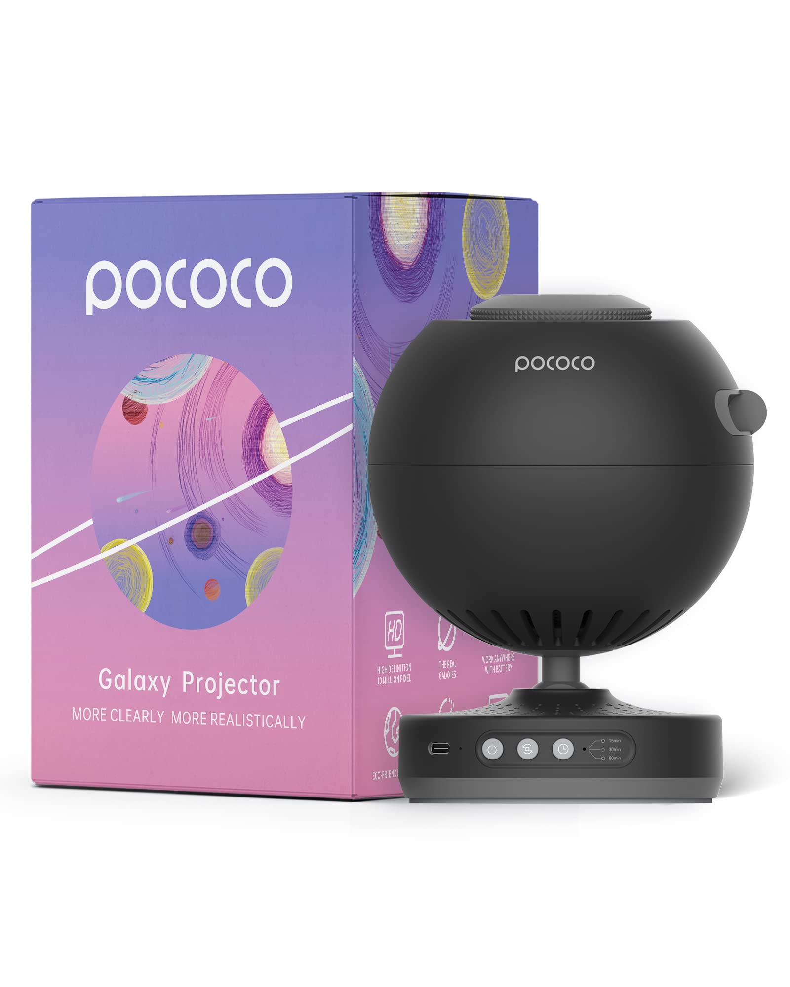 【Limited Time Offer: 23% Off 】POCOCO Galaxy Projector + Realistic Constellation-2 - Discs (6 Pieces)