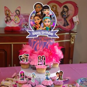 ℬ𝓇𝒶𝓉𝓏 Birthday Party Supplies, ℬ𝓇𝒶𝓉𝓏 Party Decorations,ℬ𝓇𝒶𝓉𝓏 Girl Party Theme Includes Balloons,Banner,Cake Toppers for Kids Birthday Theme Party Decorations