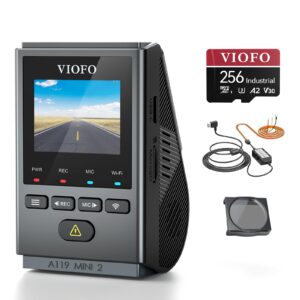【bundle: viofo a119 mini 2 + 256gb card + cpl + hk4 hardwire cable】 viofo mini dash cam front a119 mini 2, starvis 2 sensor, 2k 60fps/hdr 30fps voice control car dash camera with 5ghz wi-fi gps