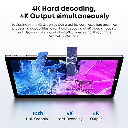 CHUWI UBook X 12'' Windows 11 Tablet, 12GB RAM 512GB ROM,1TB Expand, i5-10210Y Up to 4GHz, 2-in-1 Touchscreen Tablet Bundled with Keyboard & Pen, 2160X1440 IPS,HDMI,Type C/WiFi 5/Webcam/38WH