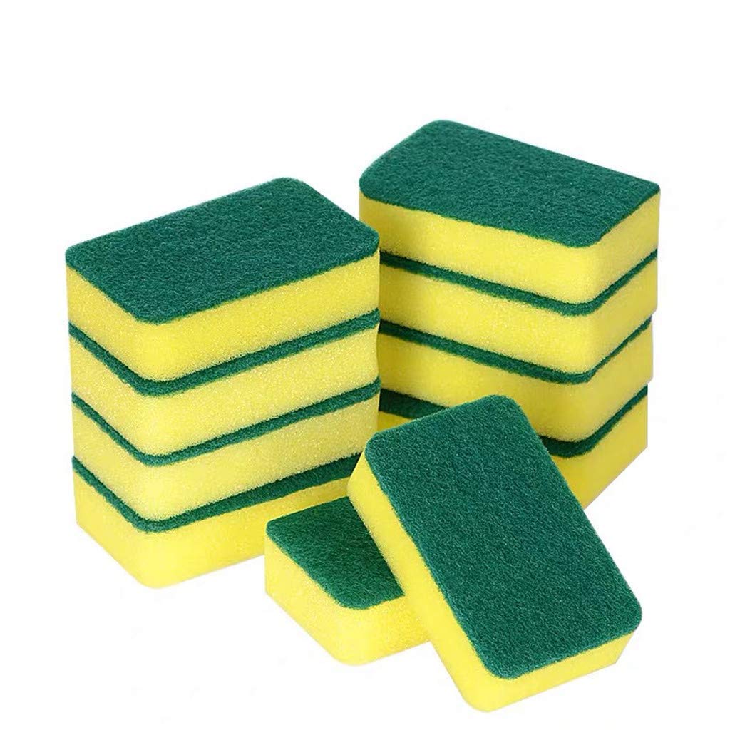 Sponges for Cleaning, Kitchen Sponges Pack Scrub Sponge Dish Sponges Eco Non-Scratch Scrubbers, Cleaning Household Supplies Scrubbing Tools (14PCS)