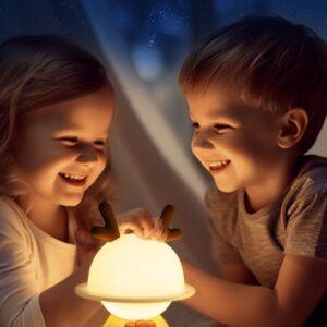 L LOHAS Nursery Night Lights for Kids, Cute Nursery Lamps with 7 Colors Adjustable Touch Control, USB Rechargeable, Kawaii Decor Stuff for Teens, Children