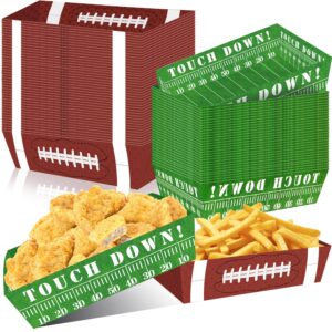 football party decorations football party supplies-50pcs football party favors football paper food tray football disposable serving boats for football birthday party superbowl party decorations