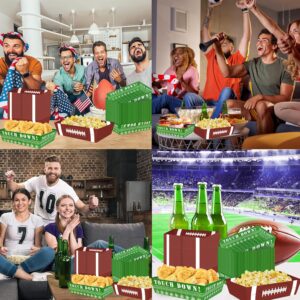 Football Party Decorations Football Party Supplies-50Pcs Football Party Favors Football Paper Food Tray Football Disposable Serving Boats for Football Birthday Party Superbowl Party Decorations