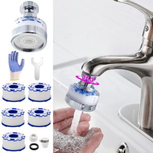sink filter water faucet, faucet filter, 360° rotating bathroom sink filter, faucet water filter removes chlorine, lead, sediments, bad taste and more, easy to install