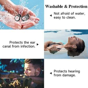 Ear Plugs for Sleeping Noise Cancelling, Reusable Silicone Ear Plugs for Noise Reduction – 6 Ear Tips in S/M/L – 33dB Noise Cancelling Earplugs for Sleep, Concerts, Snoring, Work, Travel, Black