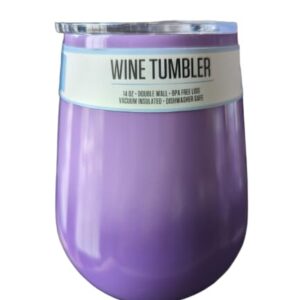 CAMBRIDGE Set of 6 Stainless Steel Wine Tumblers 14oz Stemless Double Wall (Purple Ombre) DIY