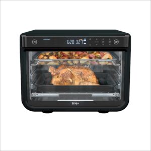 ninja dt202bk foodi 8-in-1 xl pro air fry oven, large countertop convection oven, digital toaster oven, 1800 watts, black, 12 in.
