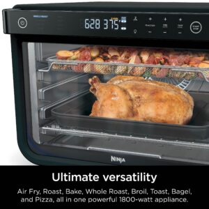 Ninja DT202BK Foodi 8-in-1 XL Pro Air Fry Oven, Large Countertop Convection Oven, Digital Toaster Oven, 1800 Watts, Black, 12 in.