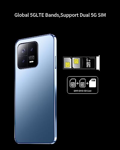 ExAchat M13 Pro 5G Unlocked Smartphone, 7.3" Large Screen Android 13 Phone 6GB+256GB 108MP 7300mAh Dual SIM Cell Phone 5G Fingerprint/Face ID