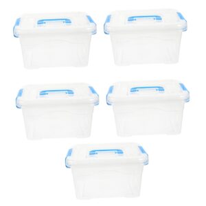 fondotin 5pcs box portable storage box storage containers for organizing storage boxes with lids organizing containers plastic storage bins portable storage case bracket product abs office