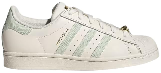 Adidas Woman's Superstar W, Cloud White/Linen Green, 9 M