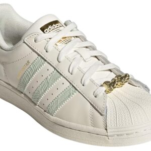 Adidas Woman's Superstar W, Cloud White/Linen Green, 7.5 M