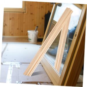 BUTIFULSIC 10 Pcs Triangular Wooden Strip Screen Window Trim Wooden Molding Trim for Window Molding Strip Decor Window Decorative Stick DIY Window Trim Wood Trim Modeling Window Frame