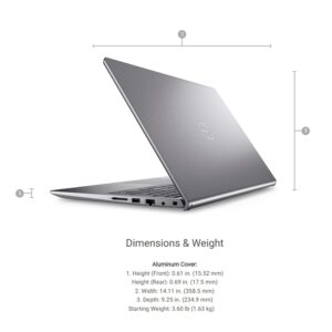 Dell Vostro 3000 Series 3530 Business Laptop, 15.6” FHD 120 Hz Display, Intel i5-1355U Processor, 16GB RAM, 512GB SSD, Numeric Keypad + Backlit KB, Webcam, Fingerprint Reader, Windows 11 Pro, Gray