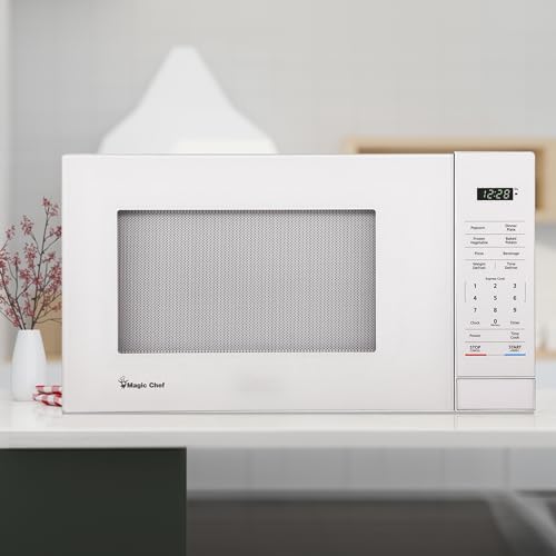 Magic Chef 1000 Watt Compact Small Microwave Oven, White
