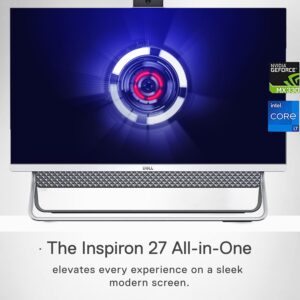 Dell Inspiron 7700 All in One Desktop Computer, 27 Inch FHD Touchscreen, Intel Core i7-1165G7, 64GB RAM, 2TB SSD, Windows 11 pro, GeForce MX330, WiFi 6, HDMI, Wireless Keyboard & Mouse, Silver