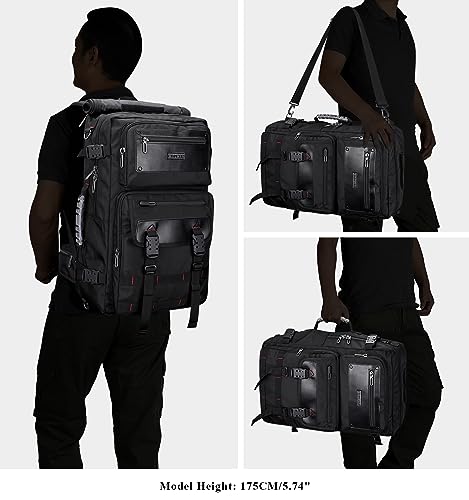 WITZMAN Carry On Travel Backpack for Men Duffle Bags Fit for 17 Inch Laptop Airline Approved Laptop Backpack(B685 Black)