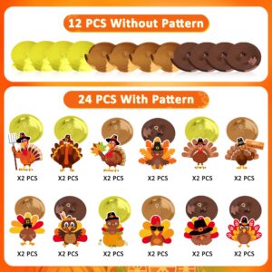 36 PCS Thanksgiving Decorations Hanging Swirls, Thanksgiving Turkey Hanging Decorations Party Decoration Swirls - NO DIY Thanksgiving Classroom Party Supplies Decorations