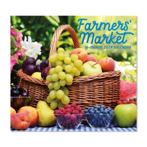 farmer's market 2024 full size wall calendar for planning, scheduling, and organizing