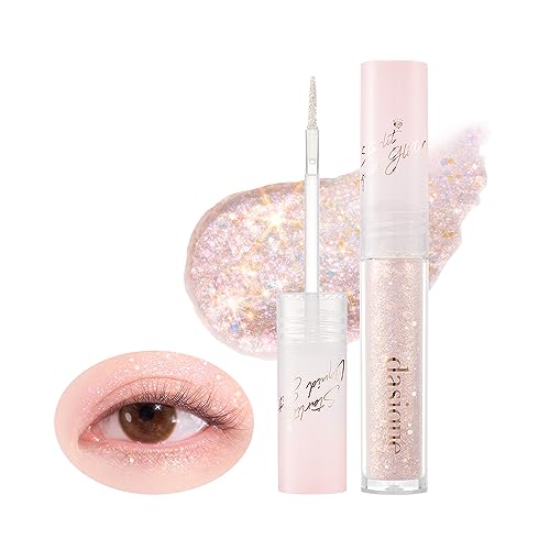 dasique Starlit Jewel Liquid Glitter (04 Rose Quartz) | Twinkle Glitter Shadow | Long-lasting | Multi-dimensional sparkle finish | Quick drying | Multipurpose