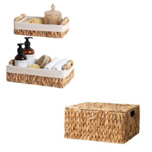 storageworks water hyacinth wicker baskets for organizing