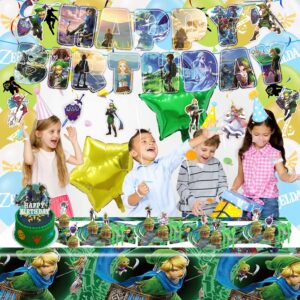 Legend Birthday Party Decorations, Legend Party Supplies Set Include Banner, Hanging Swirls, Tablecloth, Tableware, Balloons, Cake Toppers, Legend Party Favors