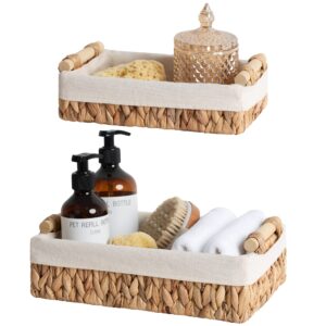 StorageWorks Water Hyacinth Wicker Baskets for Organizing