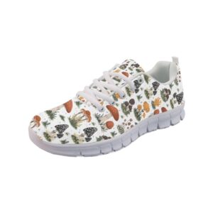 mumeson mushroom blossoms sneakers non slip rubber sole sport shoes durable running shoes with design